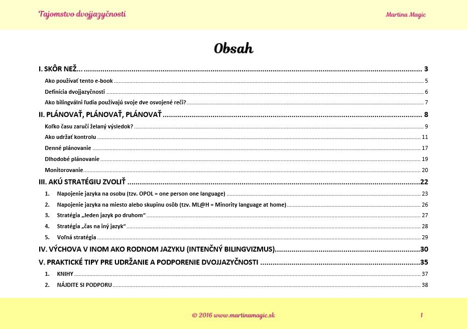 Obsah 1
